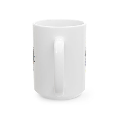 HBCU Love Ceramic Mug, Colorful Graduation Gift, Coffee Cup for Students, Educational Pride Mug, Diverse Community Mug
