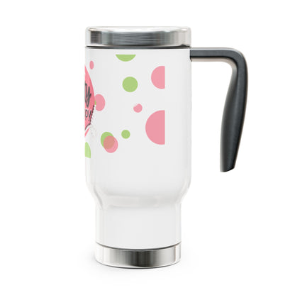 Pretty Preppy Travel Mug - Stainless Steel Coffee Cup, Stylish Insulated Drinkware for Home/Office, Trendy Gift for Her