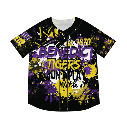 BC Bold Graphic Men's Baseball Jersey Blk, Sporty Apparel, Casual Wear, Unique Gift for Baseball Fans, Streetwear Style