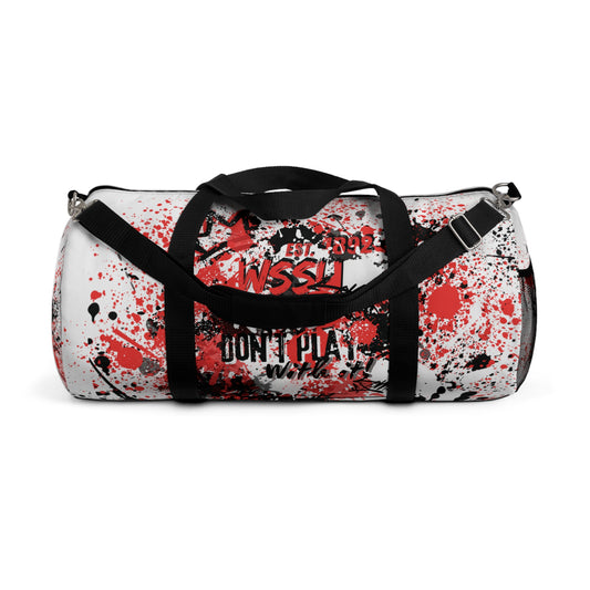 Rep Your HBCU Duffel Bag – WSSU Graffiti Art White Travel Bag | FirstGen Designs