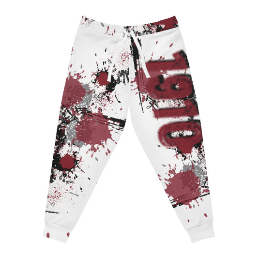 NCCU Joggers White w Artistic Splatter Design, Trendy Fitness Pants for Active Lifestyle, Unique Gift for Sports Enthusiasts, Casual [...]