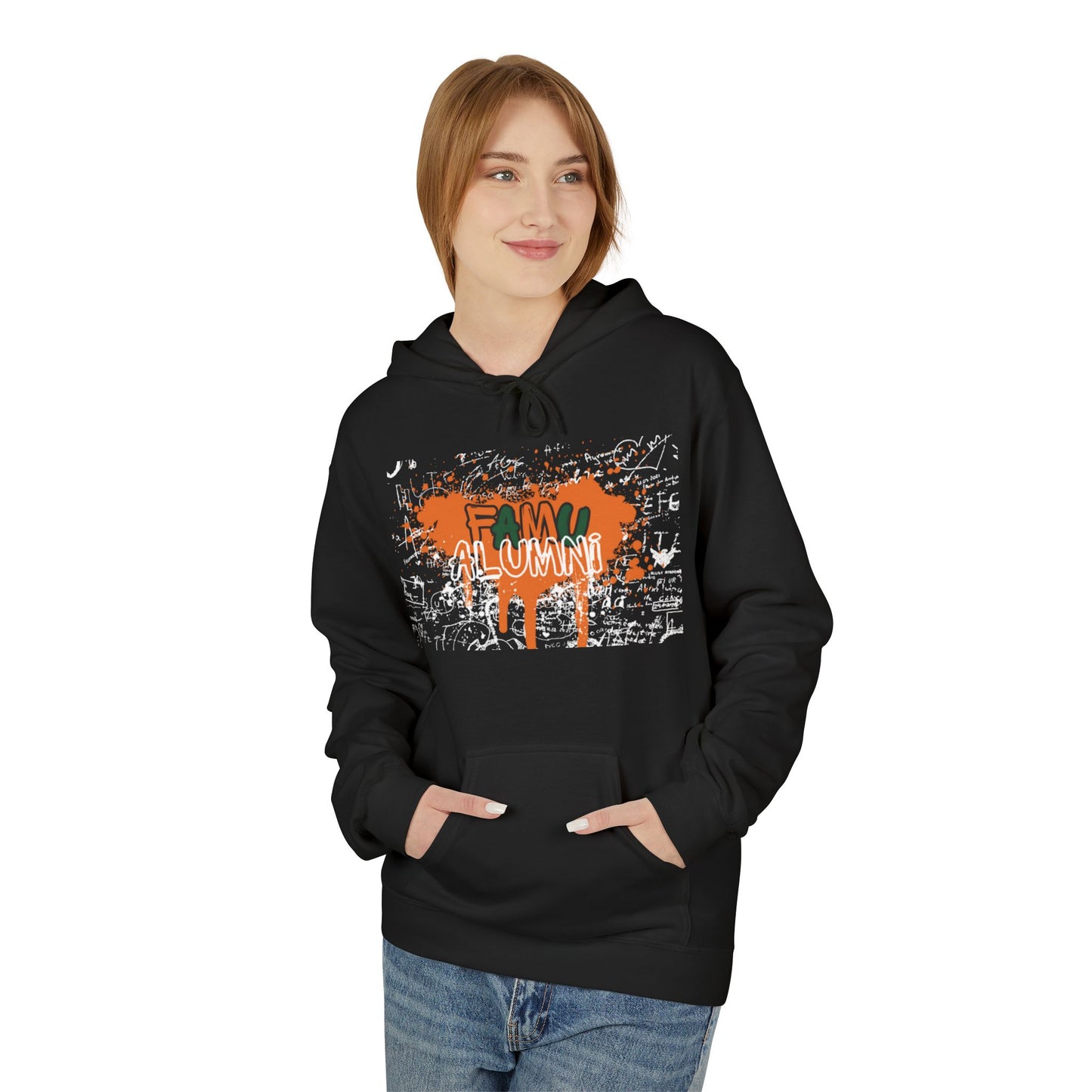 Graphic Fleece Hoodie - Unisex Midweight Sweatshirt for Casual Days, Gift for Friends, Perfect for Fall & Winter