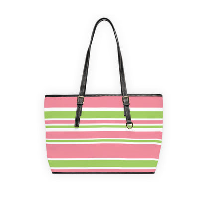 Chic Striped PU Leather Shoulder Bag, Trendy Handbag for Women, Everyday Tote, Fashion Accessory, Perfect for Shopping, Casual Outings