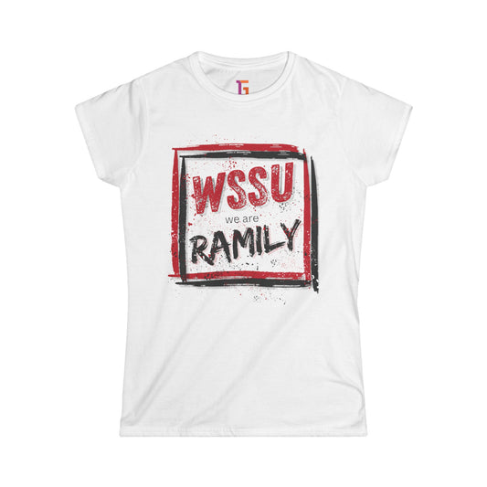 Womens WSSU we are RAMILY Tee, Casual Top, Graphic T-Shirt, Unique Gift, Everyday Wear, Trendy Apparel
