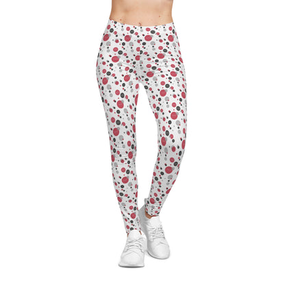 Soror Diva Dot Leggings W, Women's Leggings, Casual Pants, Pink and Green Leggings, Bold Patterned Tights