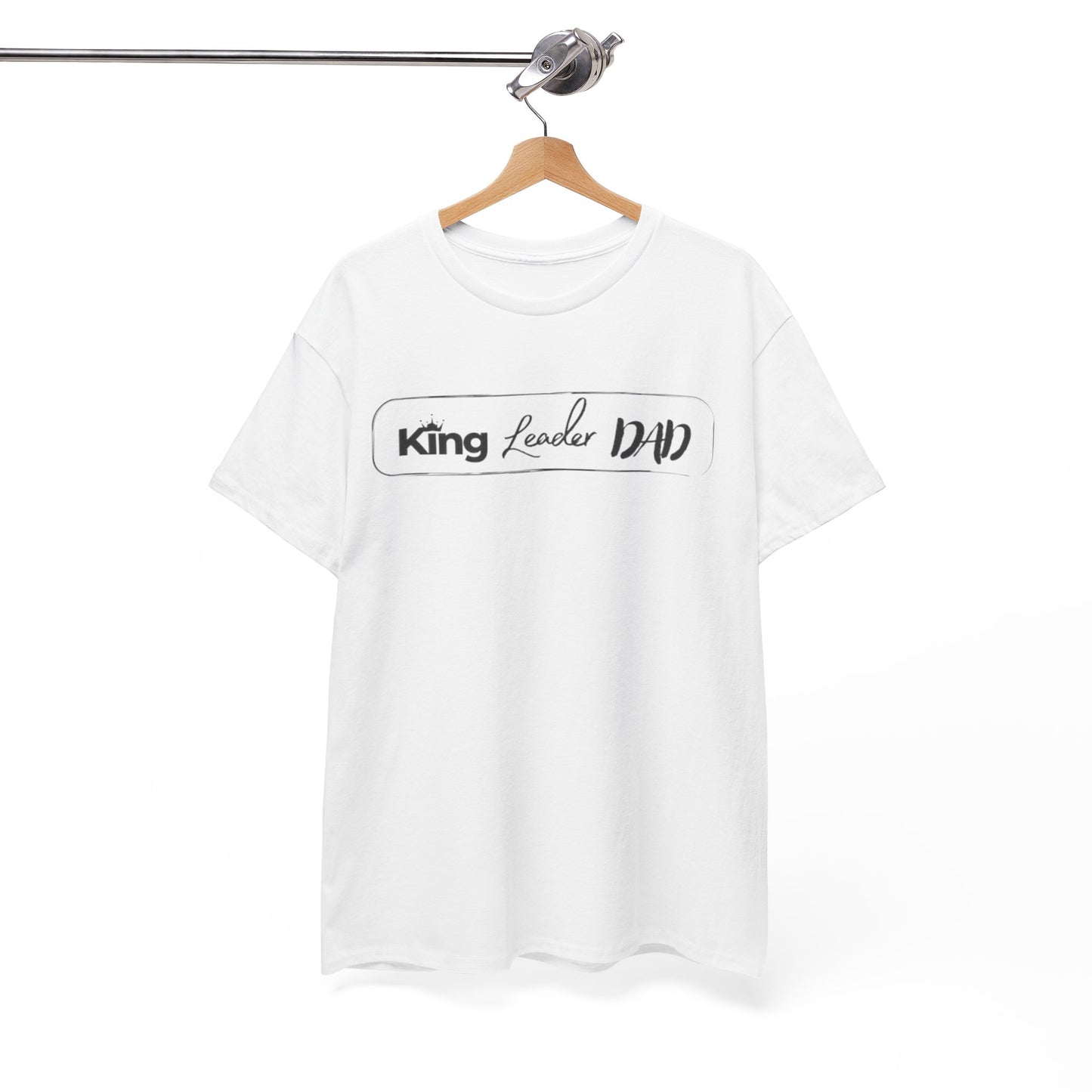 King Leader Dad Unisex Heavy Cotton Tee | Father's Day Gift, Dad T-Shirt, Casual Wear, Dad Humor Shirt, Family Gathering Apparel