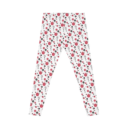 Soror Diva Dot Leggings W, Women's Leggings, Casual Pants, Pink and Green Leggings, Bold Patterned Tights