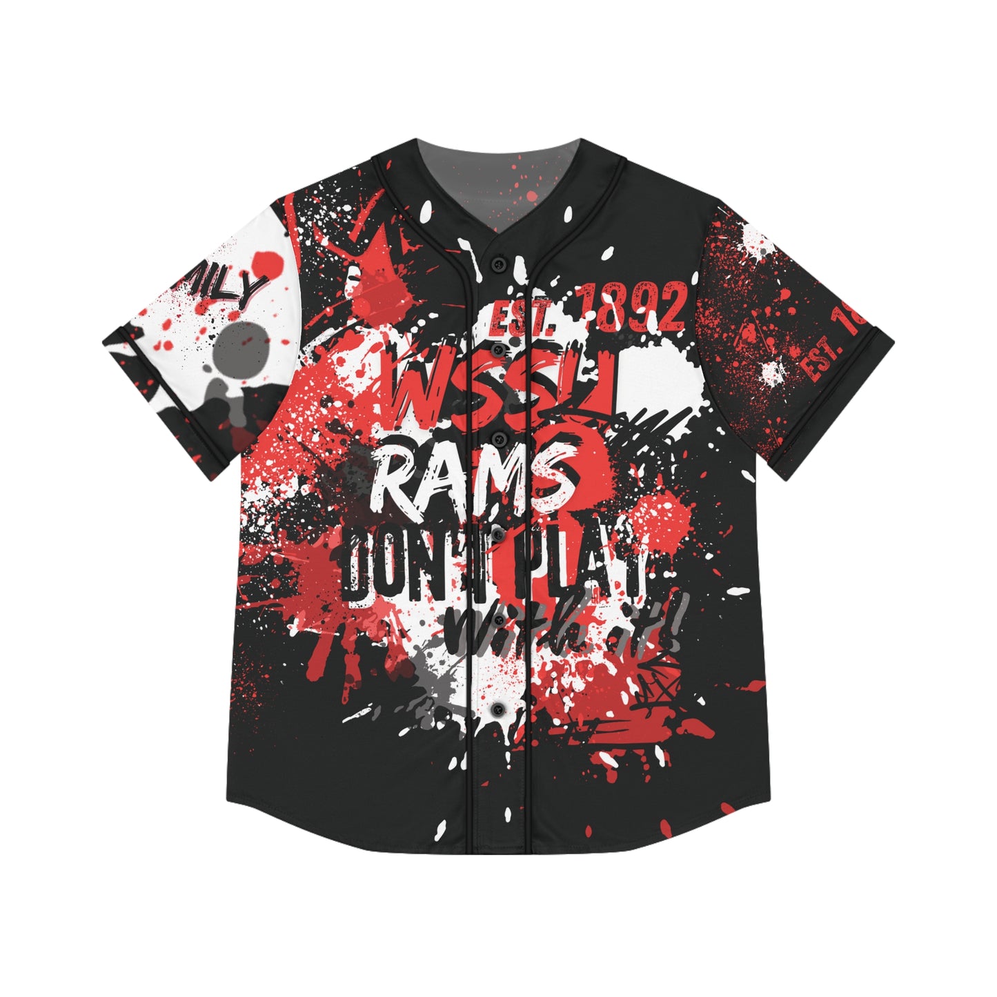 Rep Your HBCU Women’s Baseball Jersey – WSSU Graffiti Street Art Top | FirstGen Designs