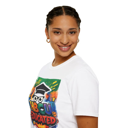 HBCU Graphic Tee Shirt, Historically Black Colleges Universities Unisex Softstyle T-Shirt, Proud Alumni Top, College Student Gift, Black