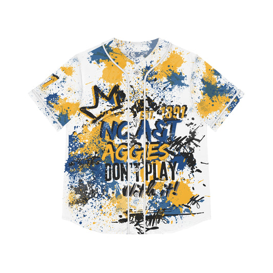 Aggies Graffiti Womens Baseball Jersey, Street Art Shirt, Urban Style Top, Spray Paint Tee, Hip Hop Clothing