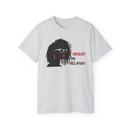 Minding My Melanin Tee: Inspirational Afrocentric Cotton T-Shirt