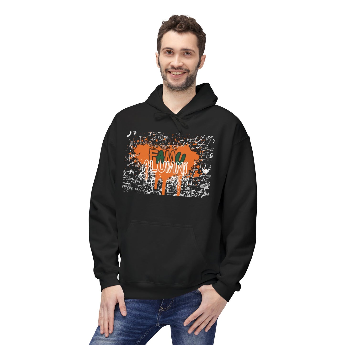 Graphic Fleece Hoodie - Unisex Midweight Sweatshirt for Casual Days, Gift for Friends, Perfect for Fall & Winter