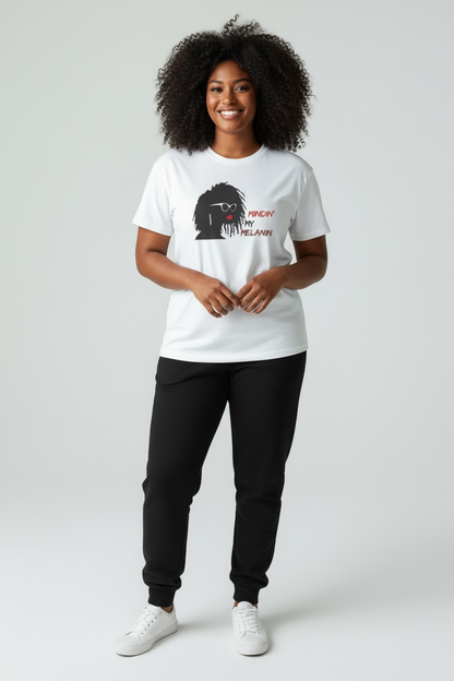 Minding My Melanin Tee: Inspirational Afrocentric Cotton T-Shirt