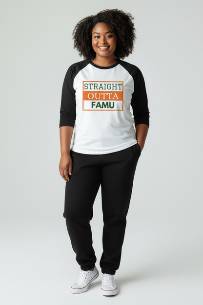 Rep Your HBCU FAMU Raglan Tee – College Spirit Graphic | FirstGen Designs