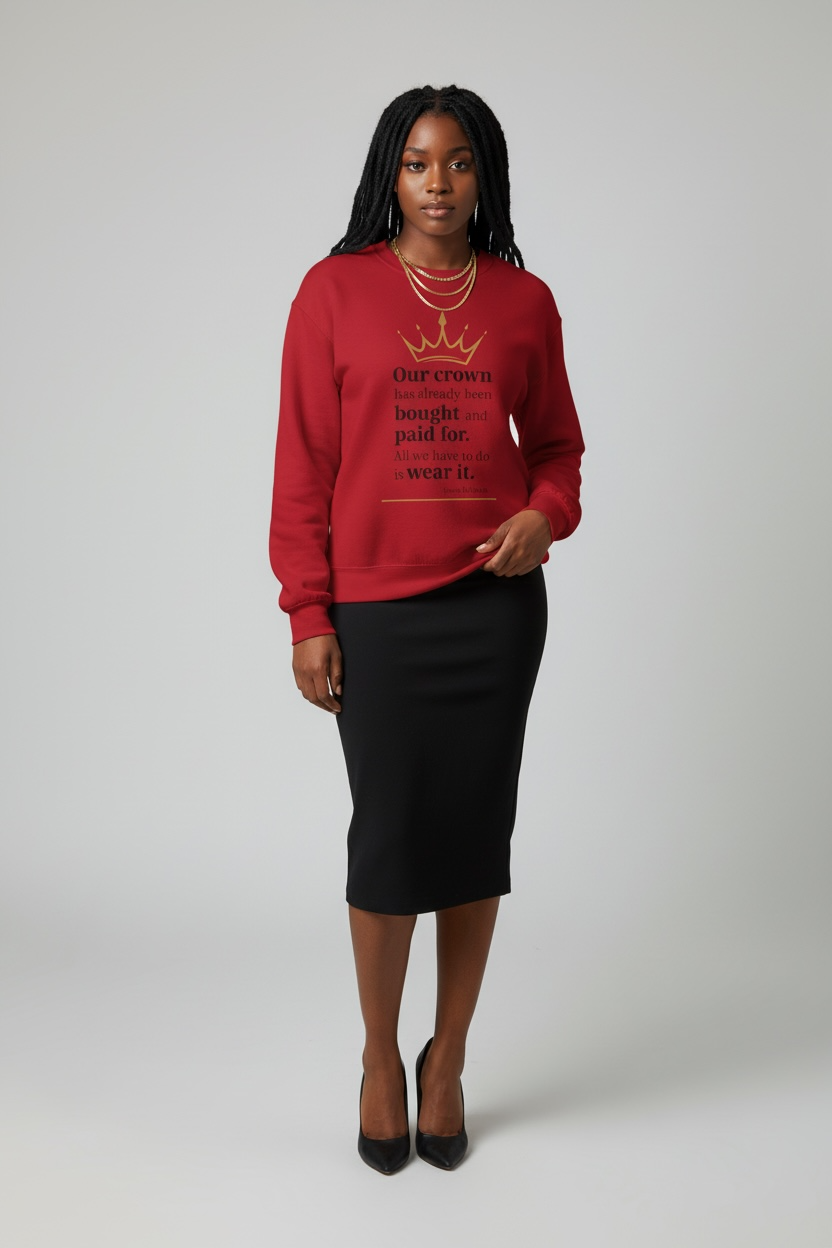 4 The Culture Crewneck Sweatshirt – Inspirational Crown Graphic | FirstGen Designs