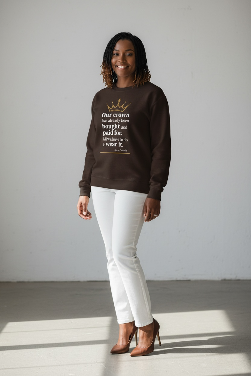4 The Culture Crewneck Sweatshirt – Inspirational Crown Graphic | FirstGen Designs
