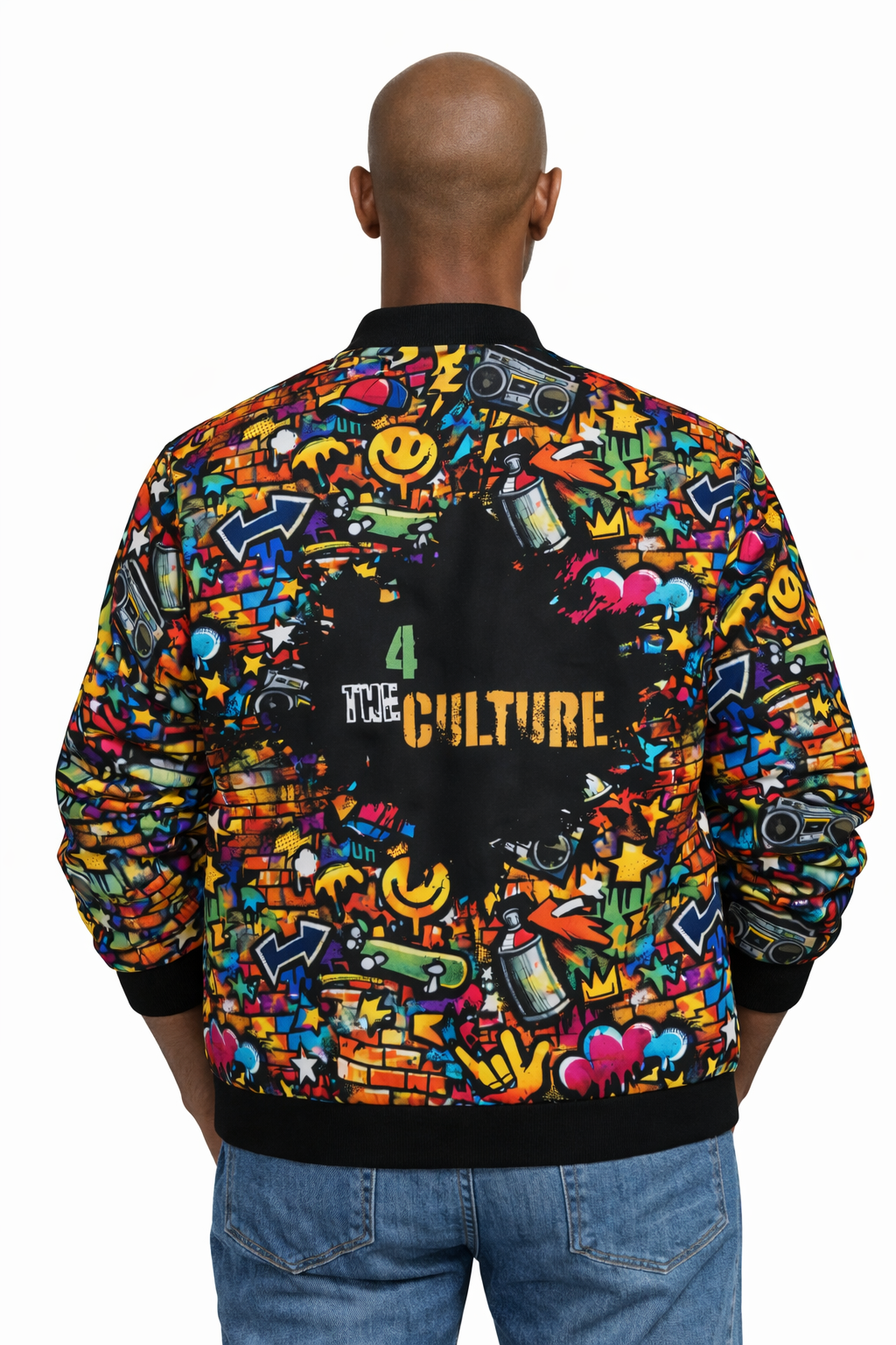 4 The Culture Bomber Jacket – Graffiti Street Art ‘4 The Culture’ Graphic | FirstGen Designs