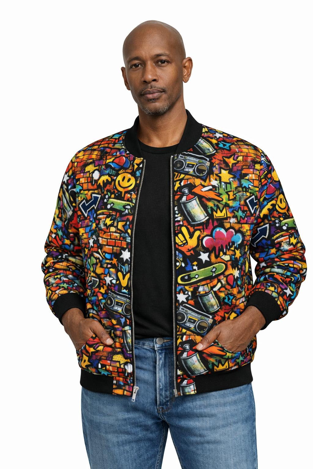 4 The Culture Bomber Jacket – Graffiti Street Art ‘4 The Culture’ Graphic | FirstGen Designs