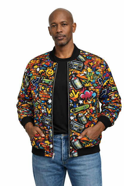 4 The Culture Bomber Jacket – Graffiti Street Art ‘4 The Culture’ Graphic | FirstGen Designs