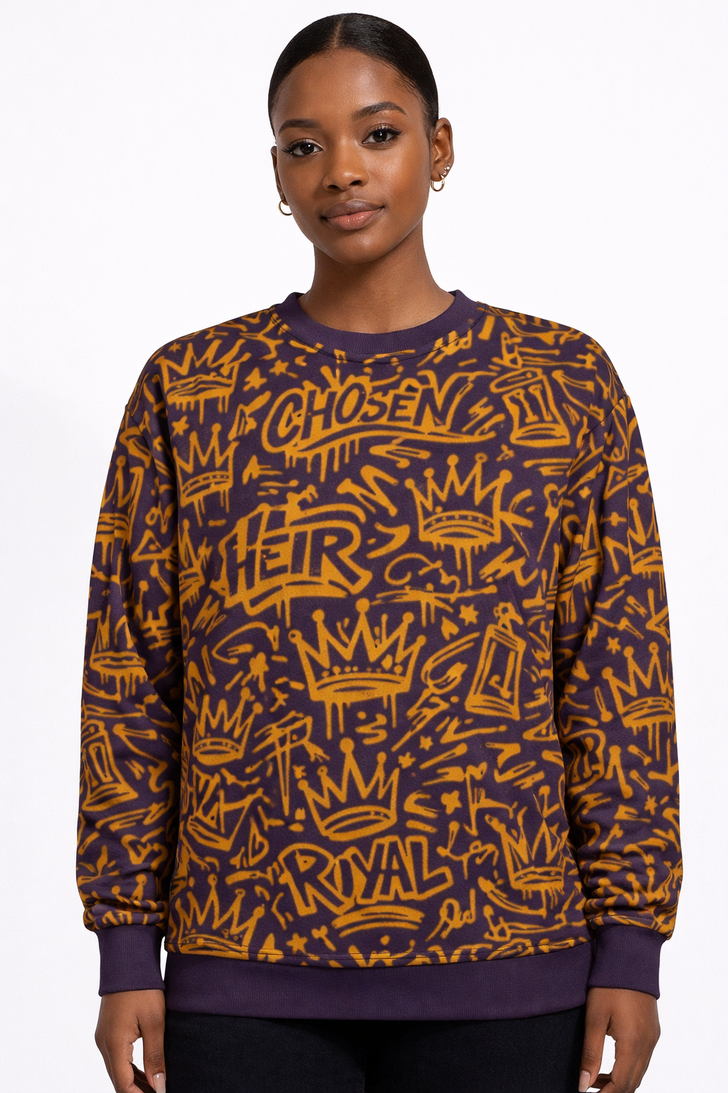 4 The Culture Sweatshirt – Royal Crown Graffiti | FirstGen Designs