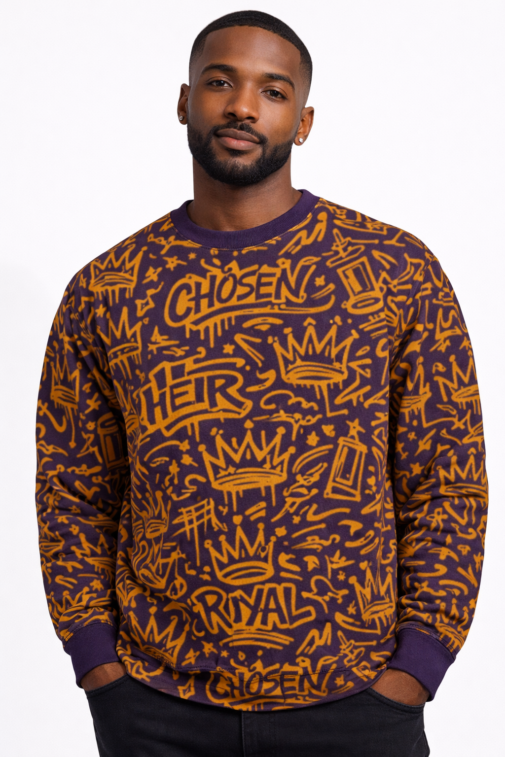 4 The Culture Sweatshirt – Royal Crown Graffiti | FirstGen Designs