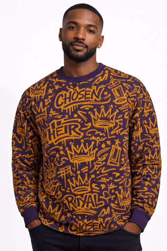 4 The Culture Sweatshirt – Royal Crown Graffiti | FirstGen Designs