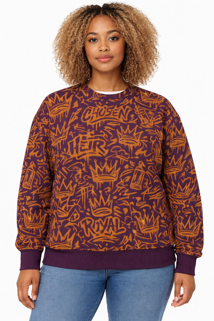 4 The Culture Sweatshirt – Royal Crown Graffiti | FirstGen Designs