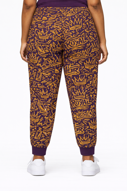 4 The Culture Joggers – Chosen Royalty All-Over Print Graphic Streetwear | FirstGen Designs