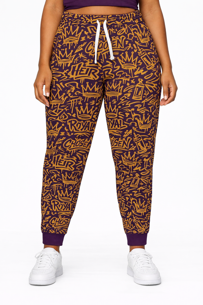4 The Culture Joggers – Chosen Royalty All-Over Print Graphic Streetwear | FirstGen Designs