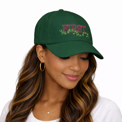 Divine Ladies Baseball Hat – Sorority FIRST Embroidered | FirstGen Designs