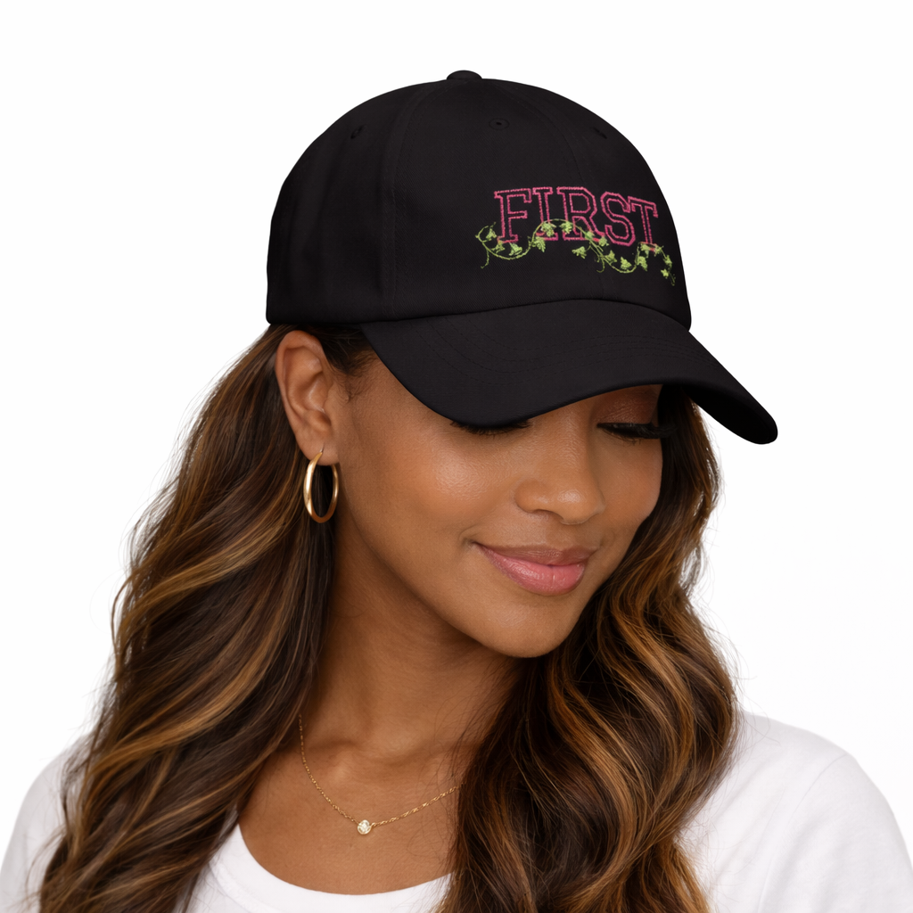 Divine Ladies Baseball Hat – Sorority FIRST Embroidered | FirstGen Designs