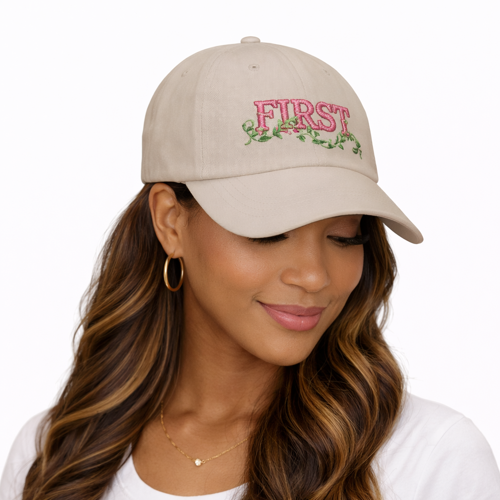 Divine Ladies Baseball Hat – Sorority FIRST Embroidered | FirstGen Designs