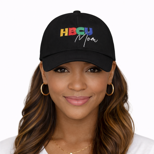 HBCU Mom Cap | Perfect Gift for Graduations, Mother's Day, College Events, Casual Wear, Embroidered Hat