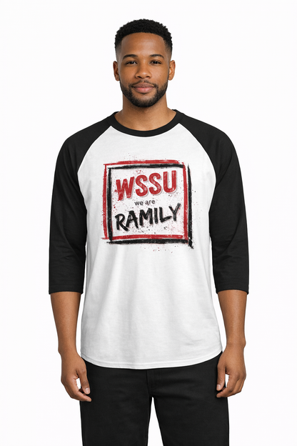 Rep Your HBCU Unisex Raglan Tee –  WSSU 3/4 Sleeve Spirit Shirt | FirstGen Designs