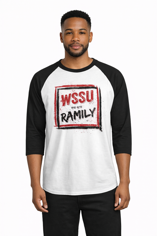 Rep Your HBCU Unisex Raglan Tee –  WSSU 3/4 Sleeve Spirit Shirt | FirstGen Designs