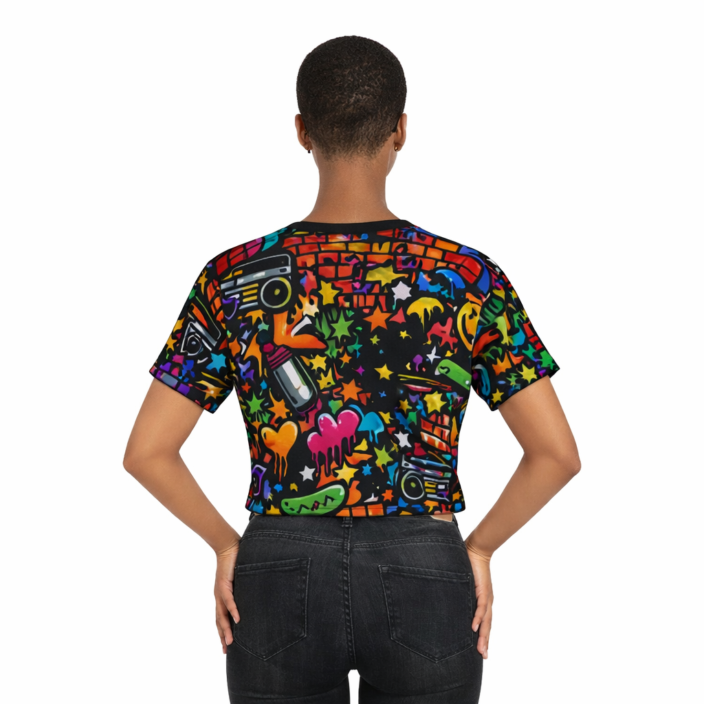 4 The Culture Crop Tee — Colorful Graffiti | FirstGen Designs
