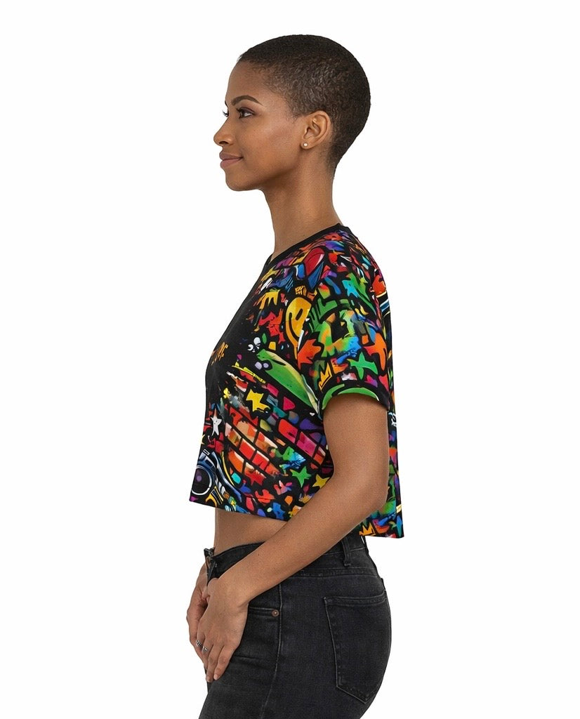4 The Culture Crop Tee — Colorful Graffiti | FirstGen Designs