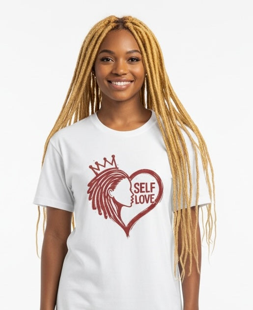 2 Love In Black T-Shirt - Self Love Heart Graphic | FirstGen Designs