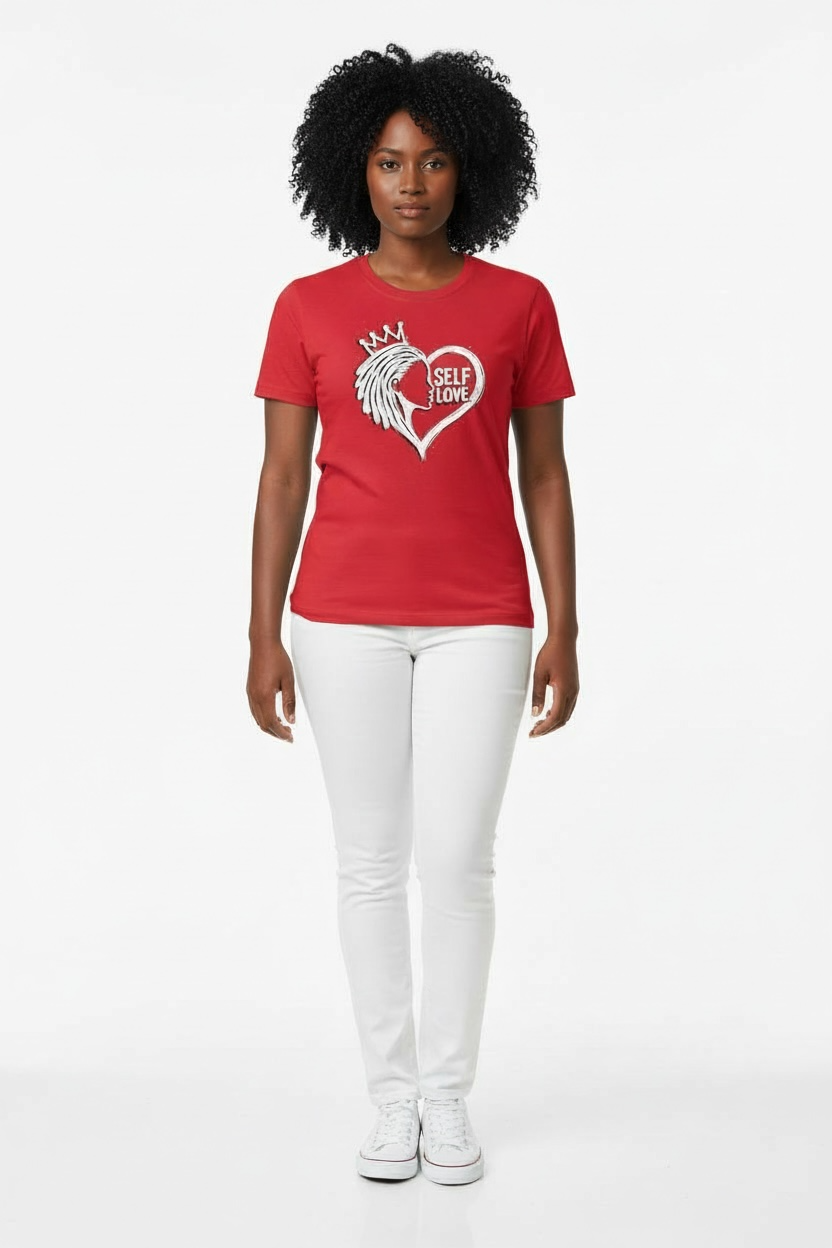 2 Love In Black T-Shirt - Self Love Heart Graphic | FirstGen Designs
