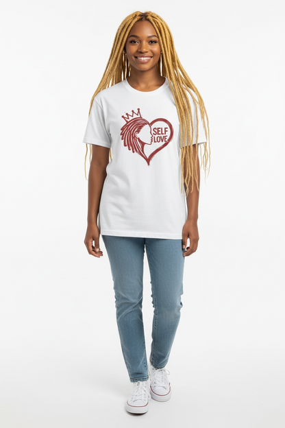 2 Love In Black T-Shirt - Self Love Heart Graphic | FirstGen Designs