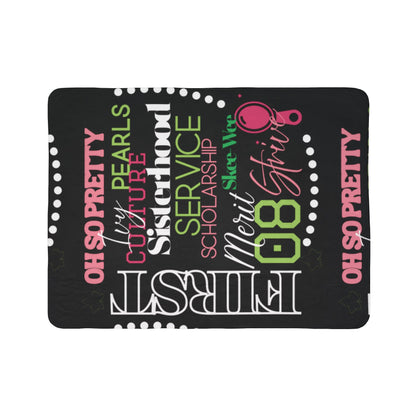 Divine Ladies Sherpa Fleece Blanket Black – Ivy Pearls Sisterhood Design | FirstGen Designs