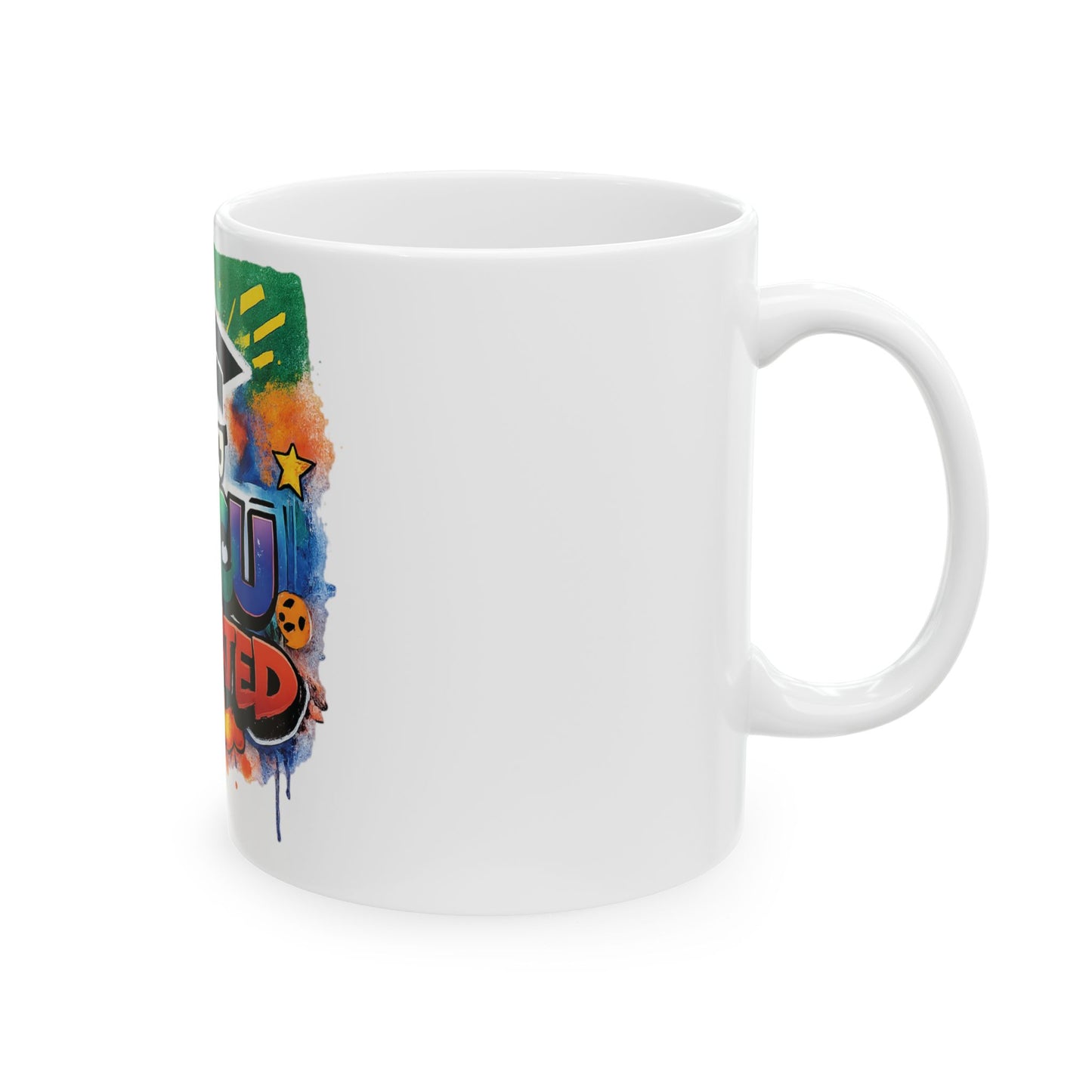 HBCU Educated Ceramic Mug, Colorful Graduation Gift, Coffee Cup for Students, Educational Pride Mug, Diverse Community Mug