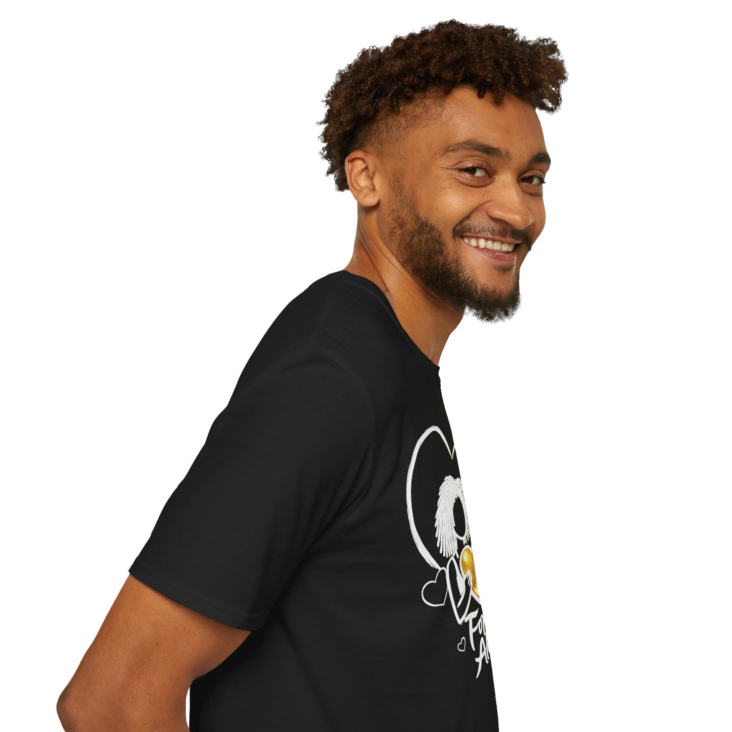 2 Love In Black Tee — Couple Heart Illustration ‘Forever, Always’ T-Shirt | FirstGen Designs