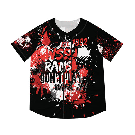 Bold Graphic Men's Baseball Jersey Blk, Sporty Apparel, Casual Wear, Unique Gift for Baseball Fans, Streetwear Style