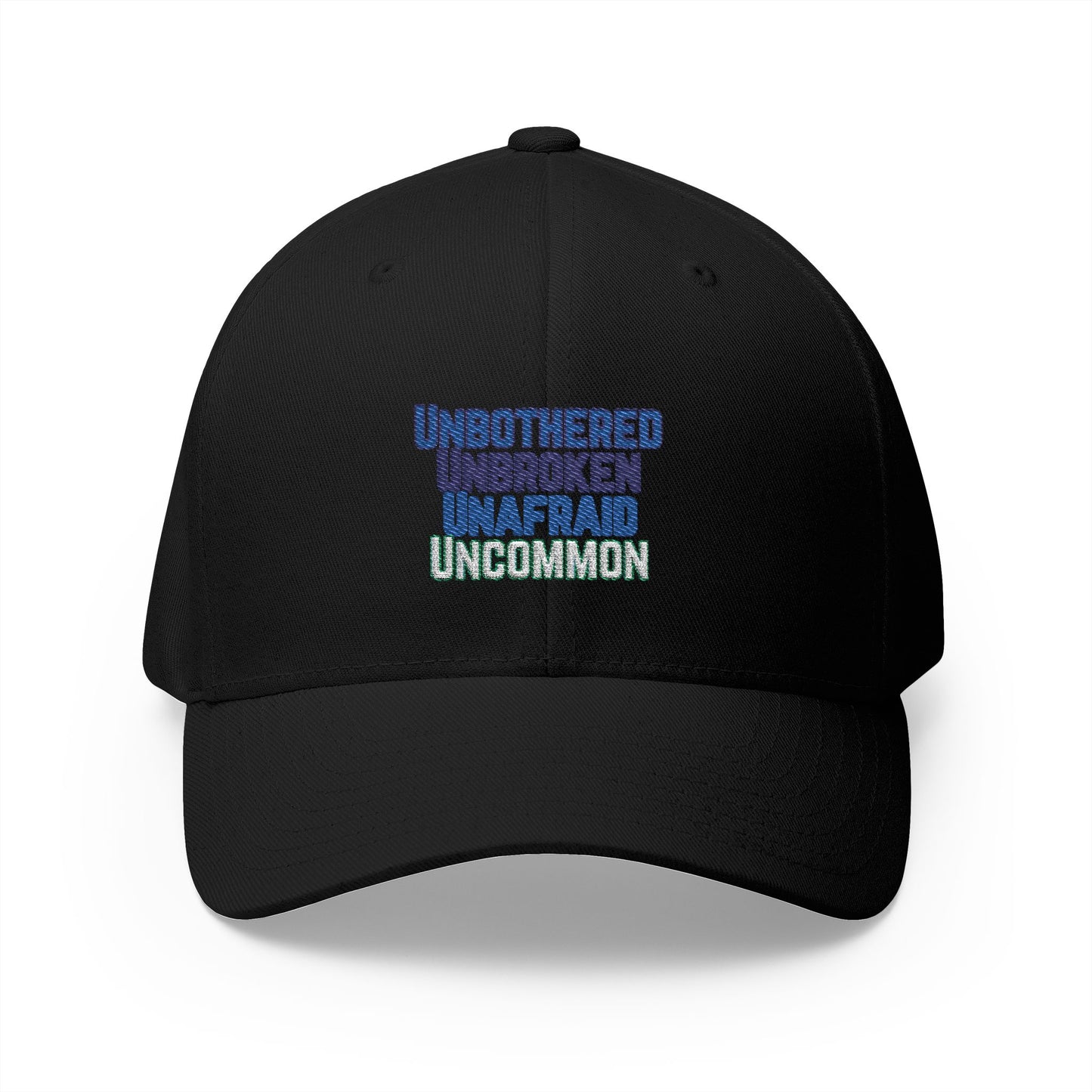Cap, Unbothered, Unbroken, Unafraid, Uncommon, Embroidered Hat, Baseball Cap, Custom Baseball Hat, Inspirational Cap,