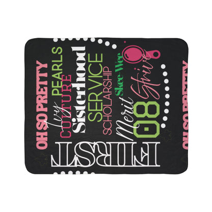 Divine Ladies Sherpa Fleece Blanket Black – Ivy Pearls Sisterhood Design | FirstGen Designs