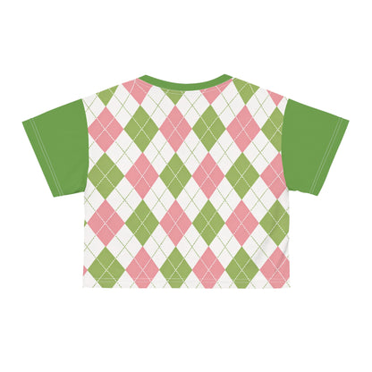 Divine Ladies Argyle Crop Tee — Pretty Preppy | FirstGen Designs