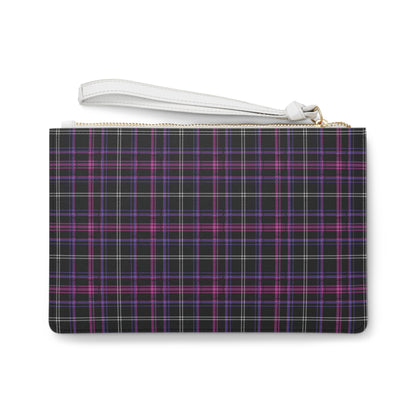 She E O Plaid Clutch Bag, Women's Fashion, Evening Purse, Small Handbag, Statement Accessory, Gift for Her