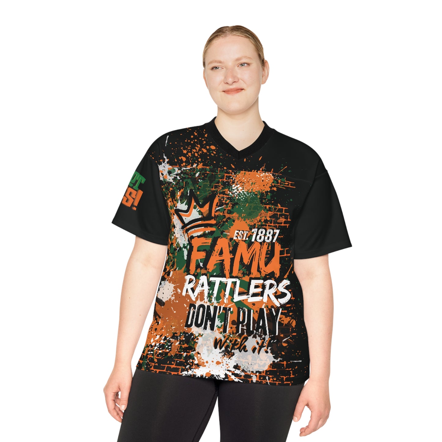 Unisex Football Jersey Art Print, Unique Sports Top for Fans, College Team Apparel, Game Day Outfit, Trendy Casual Wear