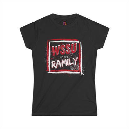 Womens WSSU we are RAMILY Tee, Casual Top, Graphic T-Shirt, Unique Gift, Everyday Wear, Trendy Apparel